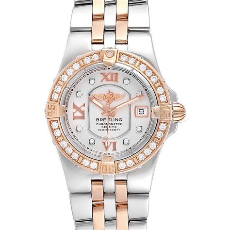 breitling women's watch with diamonds|pre owned diamond breitling watches.